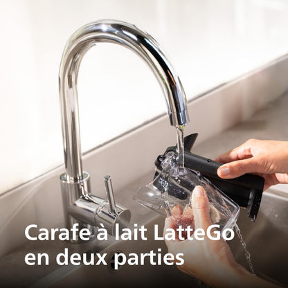 Expresso broyeur Série 5400 – 12 Spécialités de Café, Carafe LatteGo facile à nettoyer, Ecran intuitif, 4 Profils Utilisateur, Machine à café à grain Noir (EP5541/50)