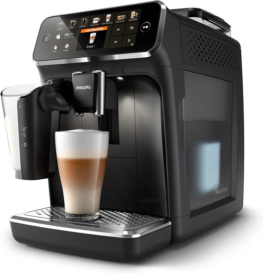 Expresso broyeur Série 5400 – 12 Spécialités de Café, Carafe LatteGo facile à nettoyer, Ecran intuitif, 4 Profils Utilisateur, Machine à café à grain Noir (EP5541/50)